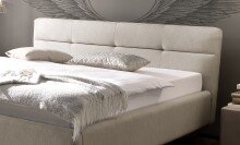 Stauraumbett >Lotte mit BK< Liegefläche 180x200 cm, beige, Stellmaß: 201x105x222cm (BxHxT)