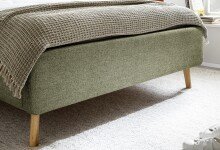 Stauraumbett >Lotte mit BK< Liegefläche 140x200cm, grün, Stellmaß: 161x105x222cm (BxHxT)