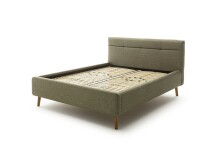 Stauraumbett >Lotte mit BK< Liegefläche 160x200cm, grün, Stellmaß: 181x105x222cm (BxHxT)