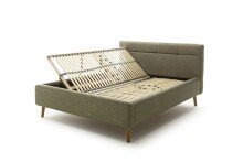 Stauraumbett >Lotte mit BK< Liegefläche 180x200cm, grün, Stellmaß: 201x105x222cm (BxHxT)