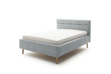 Stauraumbett >Lotte mit BK< Liegefläche 140x200cm, pastellblau, Stellmaß: 161x105x222cm (BxHxT)