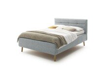 Stauraumbett >Lotte mit BK< Liegefläche 140x200cm, pastellblau, Stellmaß: 161x105x222cm (BxHxT)