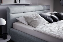 Stauraumbett >Lotte mit BK< Liegefläche 160x200cm, pastellblau, Stellmaß: 181x105x222cm (BxHxT)