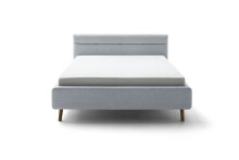 Stauraumbett >Lotte mit BK< Liegefläche 160x200cm, pastellblau, Stellmaß: 181x105x222cm (BxHxT)