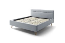 Stauraumbett >Lotte mit BK< Liegefläche 180x200cm, pastellblau, Stellmaß: 201x105x222cm (BxHxT)