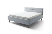 Stauraumbett >Lotte mit BK< Liegefläche 180x200cm, pastellblau, Stellmaß: 201x105x222cm (BxHxT)