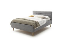 Stauraumbett >Lotte mit BK< Liegefläche 140x200cm, grau, Stellmaß: 161x105x222cm (BxHxT)