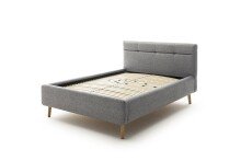 Stauraumbett >Lotte mit BK< Liegefläche 140x200cm, grau, Stellmaß: 161x105x222cm (BxHxT)