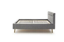 Stauraumbett >Lotte mit BK< Liegefläche 140x200cm, grau, Stellmaß: 161x105x222cm (BxHxT)