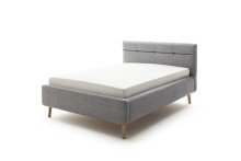 Stauraumbett >Lotte mit BK< Liegefläche 140x200cm, grau, Stellmaß: 161x105x222cm (BxHxT)