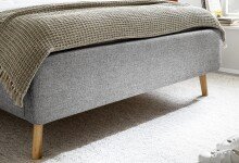 Stauraumbett >Lotte mit BK< Liegefläche 140x200cm, grau, Stellmaß: 161x105x222cm (BxHxT)