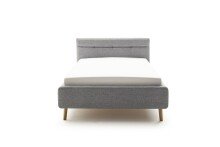 Stauraumbett >Lotte mit BK< Liegefläche 140x200cm, grau, Stellmaß: 161x105x222cm (BxHxT)