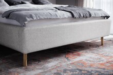 Stauraumbett >Lotte mit BK< Liegefläche 160x200cm, grau, Stellmaß: 181x105x222cm (BxHxT)