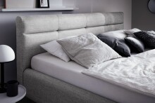 Stauraumbett >Lotte mit BK< Liegefläche 180x200cm, grau, Stellmaß: 201x105x222cm (BxHxT)