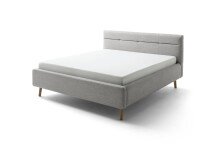 Stauraumbett >Lotte mit BK< Liegefläche 180x200cm, grau, Stellmaß: 201x105x222cm (BxHxT)