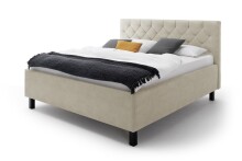 Polsterbett >San Remo mit BK< Liegefläche 180x200cm, beige, Stellmaß: 190x120x215cm (BxHxT)