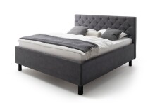 Polsterbett >San Remo mit BK< Liegefläche 160x200cm, anthrazit, Stellmaß: 170x120x215cm (BxHxT)