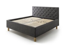 Polsterbett >San Remo mit BK< Liegefläche 180x200cm, anthrazit, Stellmaß: 190x120x215cm (BxHxT)