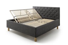 Polsterbett >San Remo mit BK< Liegefläche 180x200cm, anthrazit, Stellmaß: 190x120x215cm (BxHxT)