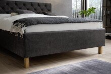 Polsterbett >San Remo mit BK< Liegefläche 180x200cm, anthrazit, Stellmaß: 190x120x215cm (BxHxT)