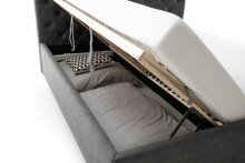 Polsterbett >San Remo mit BK< Liegefläche 180x200cm, anthrazit, Stellmaß: 190x120x215cm (BxHxT)