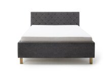 Polsterbett >San Remo mit BK< Liegefläche 180x200cm, anthrazit, Stellmaß: 190x120x215cm (BxHxT)