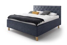 Polsterbett >San Remo mit BK< Liegefläche 180x200cm, taubenblau, Stellmaß: 190x120x215cm (BxHxT)