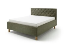 Polsterbett >San Remo mit BK< Liegefläche 160x200cm, grün, Stellmaß: 170x120x215cm (BxHxT)