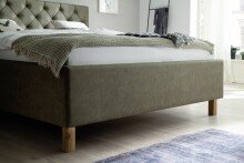 Polsterbett >San Remo mit BK< Liegefläche 180x200cm, grün, Stellmaß: 190x120x215cm (BxHxT)