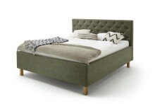 Polsterbett >San Remo mit BK< Liegefläche 180x200cm, grün, Stellmaß: 190x120x215cm (BxHxT)