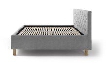 Polsterbett >San Remo mit BK< Liegefläche 160x200cm, hellgrau, Stellmaß: 170x120x215cm (BxHxT)