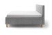 Polsterbett >San Remo mit BK< Liegefläche 160x200cm, hellgrau, Stellmaß: 170x120x215cm (BxHxT)