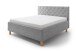 Polsterbett >San Remo mit BK< Liegefläche 160x200cm, hellgrau, Stellmaß: 170x120x215cm (BxHxT)