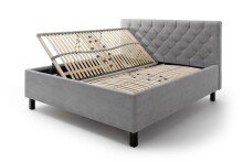 Polsterbett >San Remo mit BK< Liegefläche 160x200cm, hellgrau, Stellmaß: 170x120x215cm (BxHxT)