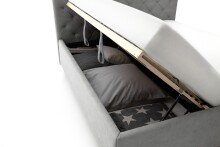 Polsterbett >San Remo mit BK< Liegefläche 160x200cm, hellgrau, Stellmaß: 170x120x215cm (BxHxT)