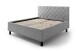 Polsterbett >San Remo mit BK< Liegefläche 160x200cm, hellgrau, Stellmaß: 170x120x215cm (BxHxT)