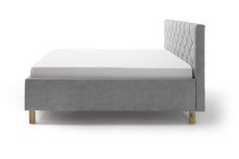 Polsterbett >San Remo mit BK< Liegefläche 180x200cm, hellgrau, Stellmaß: 190x120x215cm (BxHxT)