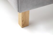 Polsterbett >San Remo mit BK< Liegefläche 180x200cm, hellgrau, Stellmaß: 190x120x215cm (BxHxT)