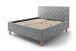 Polsterbett >San Remo mit BK< Liegefläche 180x200cm, hellgrau, Stellmaß: 190x120x215cm (BxHxT)