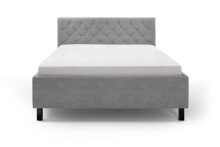 Polsterbett >San Remo mit BK< Liegefläche 180x200cm, hellgrau, Stellmaß: 190x120x215cm (BxHxT)