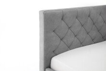 Polsterbett >San Remo mit BK< Liegefläche 180x200cm, hellgrau, Stellmaß: 190x120x215cm (BxHxT)