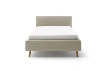 Polsterbett >Mattis< Liegefläche 140x200cm, Aspen taupe, Stellmaß: 161x105x218cm (BxHxT)