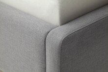 Polsterbett >Mattis< Liegefläche 120x200cm, hellgrau, Stellmaß: 141x105x218cm (BxHxT)