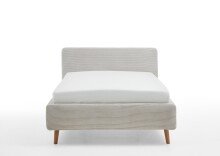 Polsterbett >Mattis< Liegefläche 120x200cm, Poso beige, Stellmaß: 141x105x218cm (BxHxT)