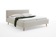 Polsterbett >Mattis< Liegefläche 160x200cm, Poso beige, Stellmaß: 181x105x218cm (BxHxT)