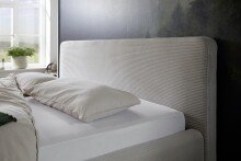 Polsterbett >Mattis< Liegefläche 180x200cm, Poso beige, Stellmaß: 201x105x218cm (BxHxT)