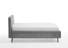 Polsterbett >Mattis< Liegefläche 140x200cm, Poso grau, Stellmaß: 161x105x218cm (BxHxT)