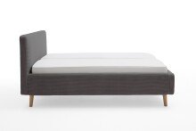 Polsterbett >Mattis< Liegefläche 180x200cm, Poso grau, Stellmaß: 201x105x218cm (BxHxT)