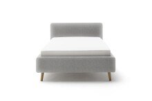 Polsterbett >Mattis< Liegefläche 120x200cm, Hevre grau, Stellmaß: 141x105x218cm (BxHxT)