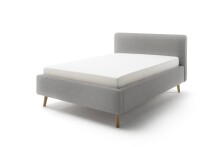 Polsterbett >Mattis< Liegefläche 140x200cm, Hevre grau, Stellmaß: 161x105x218cm (BxHxT)